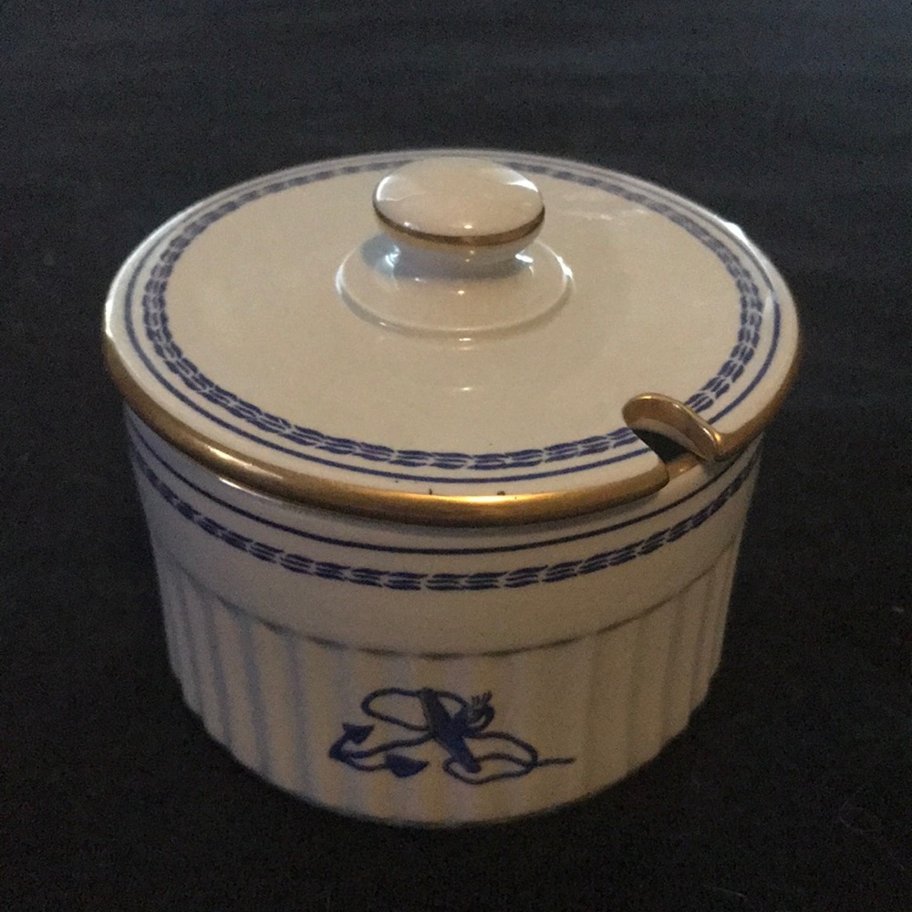 Spode blue trade winds jam/jelly jar